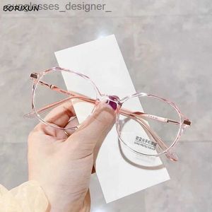 Sunglasses Frames Anti Blue Light Glasses Blocking Filter Round Computer Glasses Men Women Super Light Frame Eyeglasses Pink Clear SpectaclesL231107