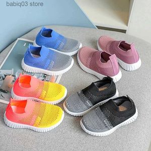 Scarpe da ginnastica per bambini Scarpe lavorate a maglia multicolori Scarpe da ginnastica traspiranti per bambini Scarpe da ginnastica casual Slip On Scarpe per bambini Scarpe sportive per bambini per bambini T231107