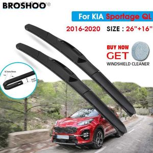 Windshield Wipers Car Wiper Blade For KIA Sportage QL 26"+16" 2016-2020 Auto Windscreen Windshield Wipers Blades Window Wash Fit U Hook Arms Q231107