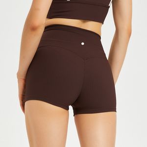 LL Yoga Shorts Suit wyrównuj damskie sporty lu płynne spodnie wysokiej talii biegające do gimnazjów trening bielizny krótkie legginsy jasne kolory