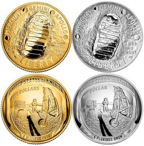 アートアンドクラフトアメリカンゴールドとシルバーの記念メダルウィッシュコイン