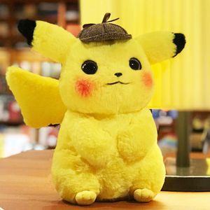 Atacado bonito detetive pika mochila brinquedo de pelúcia crianças jogo playmate presente do feriado garra máquina prêmios