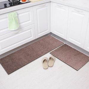 Carpets 2pc Bathroom Bath Mat Carpet Super Absorbent Kitchen Rugs Foot Anti-Slip Oil-proof Entrance Doormat Hallway Runner Rug