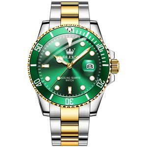 Nieuwe herenhorloge levering uit één stuk voor Lao Ou Li Shi merkhorloge groothandel Lux groen watergeest quartz horloge waterdicht