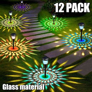 LAGNINGAR LAMPS SOLAR Utomhuslampor Nya trädgårdslampor Powered Waterproof Landscape Path for Yard Backyard Lawn Patio Dekorativ LED -belysning P230406