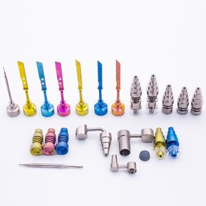 Paladin886 CSYC T003 Pipa universale 6 in 1 Tappo in carb per unghie in titanio 10mm / 14mm / 18mm Maschio Femmina Colorato Dab Nails Dab Rig Glass Water Bong Tool