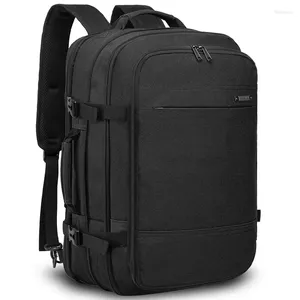 Sırt çantası 40L Mens Büyük Kapasiteli Genişletilebilir Erkek İş Seyahat Çantaları USB Şarj Tuval Su Geçirmez 17.3 inç Dizüstü Dizüstü Bilgisayar
