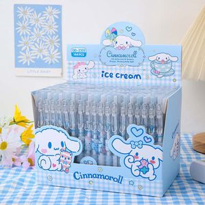 12pcs/lot Cartoon Cinnamoroll Gel Pen Cute Big Ear Dog Pens Students Stationery 0.5mm Black School Children Write Supply 2957