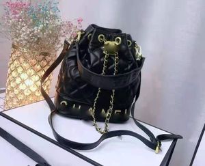 ChaneI Designer Bags Bundled Bucket Bag Leather Multi-Purposebag Tote Shoulder Crossbodybag Womens Purses and Handbags with Detachable Handle Drawstring21x25cm