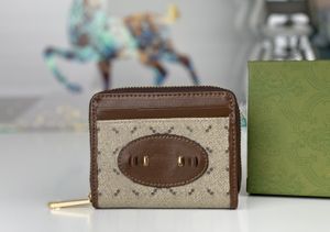 Damen-Designer-Geldbörsen, Luxus-Ophidia-Reißverschluss-Mini-Cion-Geldbörse, doppelter Buchstabe, kurzer Kartenhalter, hochwertige Damenmode, kleine Clutch-Tasche mit Originalverpackung