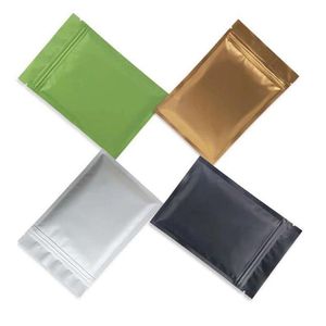 Paketleme çantaları 100pcs/renk yeniden oluşturulabilir zip mylar çanta gıda depolama alüminyum folyo torbalar plastik paketleme torbaları gqafr