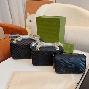Bästa marmont axelväskor för kvinnor vita väskor dupe designer crossbody väska läder lyxiga väskor korg femme med original låda