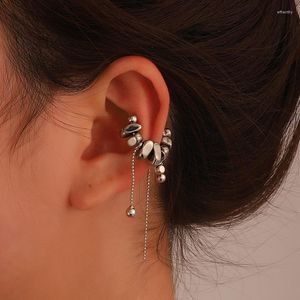 Backs Earrings GSOLD Irregular Metal Ear Cuff Minimalist Single 1 PCS Geometric Balls Clip Women Fake Piercing Jewelry