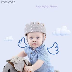 Yastık Bebek Bebek Güvenliği Kask Toddler Kafa Koruma Yumuşak Ayarlanabilir Kapak Anti-Fall Bebek Kask Krlling Yürüyüşü 1 Yıllık Boy Girll231107