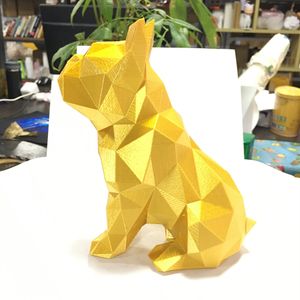 Decorative Objects Figurines 3D Printed Art Craft Sculpture Customized 10cm Bulldog Home Decoration Accessories Abstract 230406