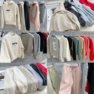 Çocuklar Ess Tasarımcı Hoodies Sulağı Pantolon Erkek Giysileri Uzun Kollu Sweatshirt Sweatpants Jogger Gevşek Hoodie Mektup Sıcak Kalın Çocuk Gençlik Çocuklar Giyim