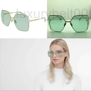 Occhiali da sole Designer Donna occhiali da shopping occhiali da sole di alta moda 0817S lente verde quadrata sottile metallo metà fre di alta qualità con scatola originale LUEF