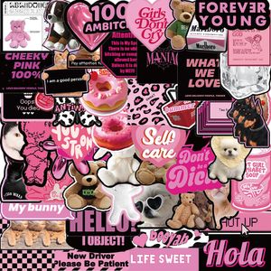 55 PCS preto rosa meninas adesivo legal meninas espaço sentimento graffiti adesivos bonitos decalques decorativos personalizados para notebook guitarra skate bagagem