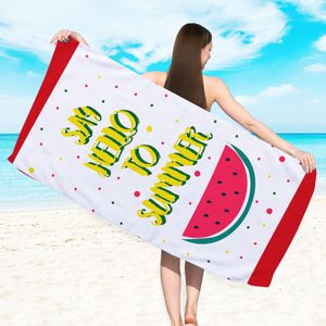 Toalha retangular de banho de qualidade Towel Beach Towel Microfiber Toalha de banho de praia fixa