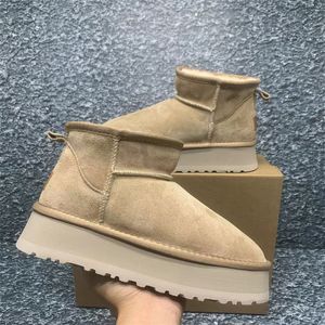 Australian Womens boots Tasman Tazz winter sheepskin slippers chestnut classic Ultra mini suede wool snow boot platform Fur slides designer ankle booties