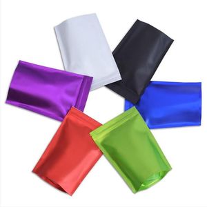 Sacos de embalagem de folha de alumínio com válvula resselável com zíper de plástico saco de embalagem de varejo Mylar saco ziplock malotes 8x12cm Wwowb