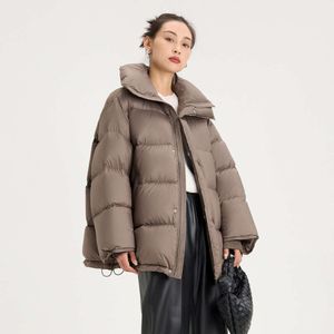 High End Designer 95 White Duck Down For Women's Short Loose A-Line Korean Version Warm Bread Jacket