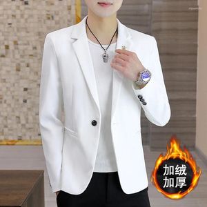 Men's Suits Autumn And Winter Fashion Handsome Thick Casual Korean Version Trend Slim Suit With Velvet Jacket Wear