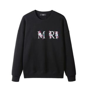 Designer pink monogram print multi-color long-sleeved hoodie street loose pure cotton hoodie for men and women