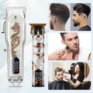 Hair Trimmer Men's shaver professional men's shaver barber wireless hair clipper USB 230406