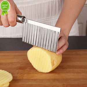 New New Stainless Steel Potato Knife Wave French Fries Knife Slicer Corrugated Cut Flower Knife Vegetable Cutter Kitchen Accessories
