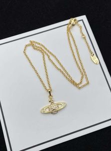 Fashion Brand Designer Pendant Necklaces Letter Viviene Chokers Luxury Women Jewelry Metal Pearl Necklace cjeweler Westwood For Woman Chain fdty YU1150