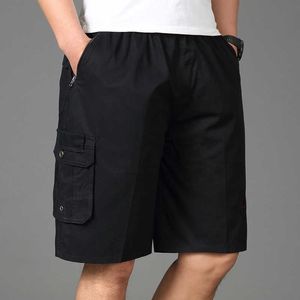 Men's Shorts Men's Shorts 2022 Men Bermuda Cotton Pocket Zip Cargo Fashion Style Elastic Army Male Summer Casual Knee Length Vintage Yellow W0412