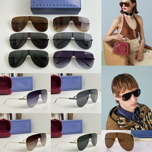 Designer-Sonnenbrille mit Wellenmaske, extra groß, hochwertiger UV400-beständiger Spiegel, luxuriöser Brillenschutz für Herren und Damen, GG1436S