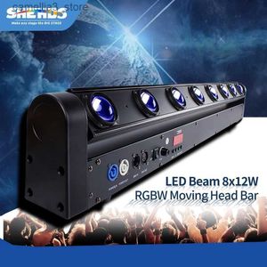 ライトホットLEDビーム8x12W RGBWマルチカラー移動ヘッドライト高速配信DMX512 DJディスコパーティーステージ機器Q231107