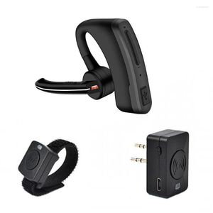Walkie talkie headset Bluetooth-kompatibel trådlös roterbar 2-vägs radiobatteridriven hörlur hörlurar med mikrofon