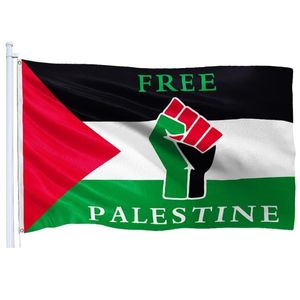 ZK20 Poliestere 3 x 5 Ft 90X150 cm 2 x 3 Ft 60 x 90 cm PLE PS bandiera palestina prezzo di fabbrica all'ingrosso Gaza banner palestinese