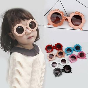 Hair Accessories 1pc Kids Boys Girls Sunglasses Flower Round Glasses Children Baby Plastic Eyewear Cute Lovely Gifts Party Travel Fashion