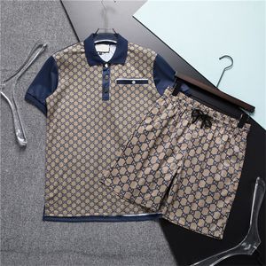 Designer masculino fatos de treino design de moda camiseta calças de treliça clássica 2 peça define camisas curtas shorts checkeredw07