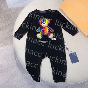 Designer de luxo macacão do bebê conjuntos recém-nascidos macacões marca meninas meninos roupas macacão crianças botão abertura bodysuit