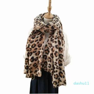 Schals Luxusmarke Designer Tier Leopardenmuster Kaschmir Winter Warmer Schal Frauen Foulard Femme Bandana Schal Decke