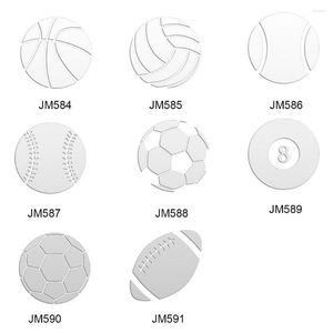 Wall Stickers JM584-JM591 Sports Ball Bathroom Washroom Decoration 3D Removable Self Adhesive Acrylic Mirror Sticker