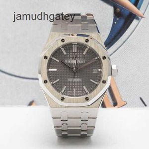 Ap Swiss Luxury Wrist Watches Men's Watch Royal Oak Series 37 Diameters Precision Steel Gray Plate Date Display Automatic Mechanical Wristwatch 15450st CA9N