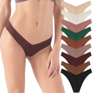 Damen-Socken, Damen-Unterwäsche, Höschen aus Baumwolle, Tanga für Damen, spurlose Eisseide, Damen-V-String, Spitze, hohe Taille