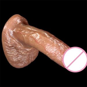 Massager-Dildo-Silikon-Sauger-Simulations-Penis-großer Fleisch-Stock-realistischer weiblicher Masturbator-erwachsene sexuelle Produkte