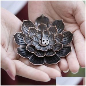 Koku lambaları tütsü brülör reflü çubuk tutucu ev Budizm dekorasyon bobin sansür lotus çiçek sha dhmsn
