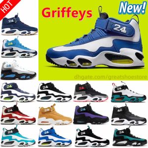 2023 Novo Penny Hardaway Masculino Tênis de Basquete Griffeys 1 Preto Metálico Varsity Azul Royal Água Doce Trigo Roxo Venom Sweetest Swing Safar