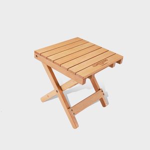 Camp Furniture Solid Wood Pall Portable Maza Liten Bench foldble Space Saving Home Outdoor Camping Picnic Fishing Chair 230407