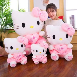 New Pink Cat Doll Plush Toys Cute Cartoon Angel Cat Girl Birthday Gift Factory Wholesale Stock