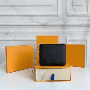 Toppkvalitet Fashion Wallet Purse 5 Färger Key Pouch Damier Leather Holds Classical Zippe Bag Accessoires Women Men Card Holder SMA266G