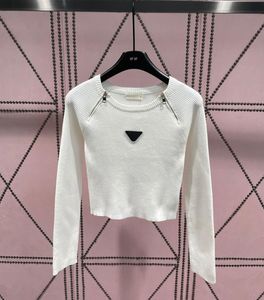 Casual Base Coat Autumn/Winter Sweaters Women's zipper T-shirt Knitted Bottom Sweater Fashion With Inverted Triangle Women's T-shirt Warm Standing Collar Shirt